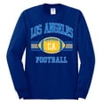 thumbnail image 2 of City of Los Angeles LAR American Football Fantasy Fan Sports Mens Long Sleeve Shirt, Royal, 2XL, 2 of 3