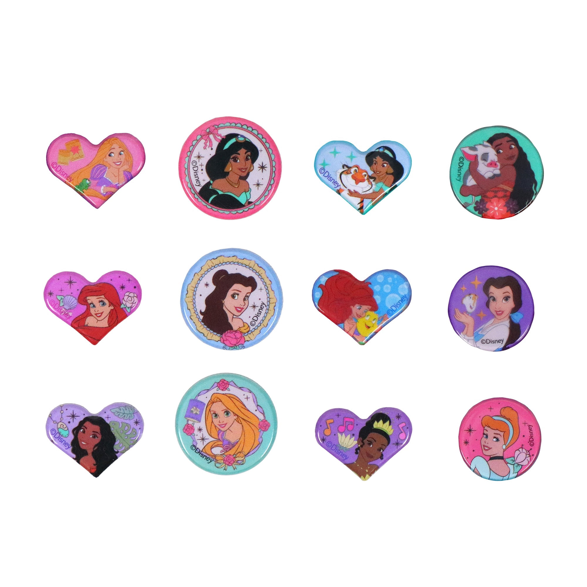 Disney Princess Jewelry Design Set, DIY Bracelet Kit with 3 Bracelets, 6 Charms, Stickers, and Storage Case, Kids Activity by Tara Toy, Ages 3+