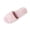 Pink, variant on Risckoth Women's Fuzzy Slippers Open Toe Quilted Design Scalloped Edge Cozy Indoor Slides, Pink