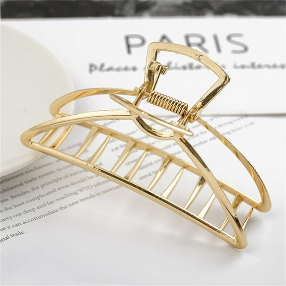Fashion Simple Metal Open Shape Hair Claw Clips, Gold Hair Accessories for Women,Geometric elegant hair clip claw clip