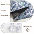 thumbnail image 6 of Round Area Rug 3 Ft, Spring Blue Eucalyptus Washable Non-Slip Circle Carpet for Living Room/Bedroom, Botanical Green Leaf Country Low-Profile Small Floor Mats Collection Rugs for Indoor, 6 of 7