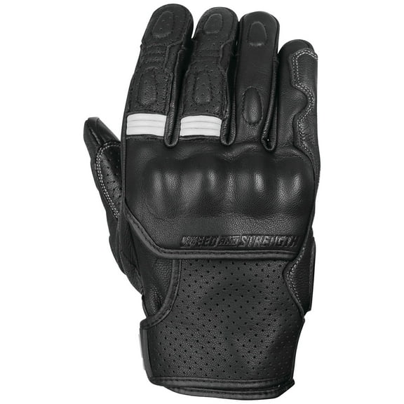 Speed and Strength Twist of Fate Leather Gloves Black/White - Medium