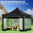 thumbnail image 2 of BENTISM 10' x 10' Instant Pop Up Gazebo Tent, Adjustable Height with UV Resistant, 2 of 9
