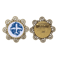 thumbnail image 1 of Diseño creativo ilustración patrón plano azul Broche de flores, regalo de joyería para mujeres y niñas Unbranded M, 1 of 3