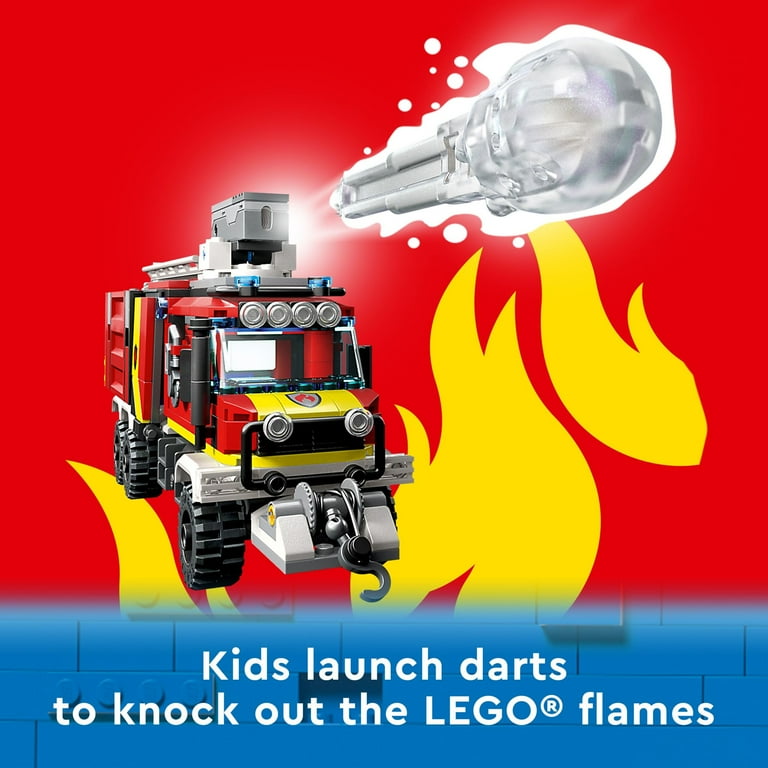 LEGO Fire Command Unit 60374, Rescue Fire Engine Toy Set, Kids