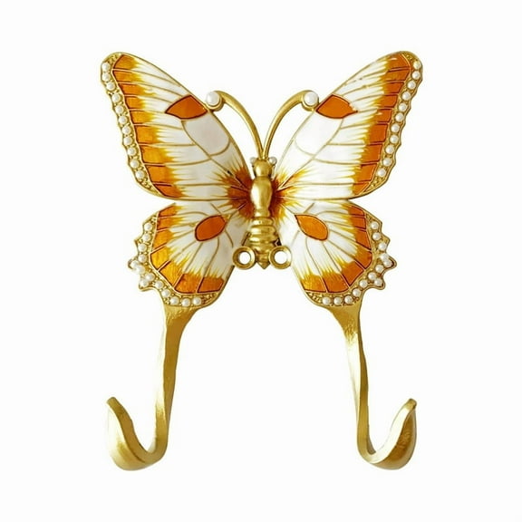 1 Pack Decorative Wall Hook, Vintage Butterfly Shaped Metal Wall Hook for Hanging Coats Clothes Keys Hats Towels