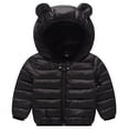 thumbnail image 1 of Chaqueta acolchada AIWUHE con capucha para bebés, color negro claro para invierno, 18-24 m, 1 of 9
