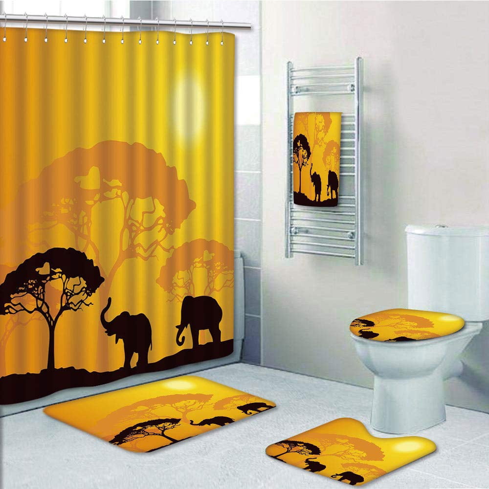PRTAU Safari African Wildlife Animals Elephants Sun Beams Trees Earth
