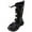 Black, variant on Staki Toddler Black Boots Girls Kids Boots Embroidered Boots Girls Mid Calf Riding Shoes Little Kid/Big Kid(Black,13 Little Kid)