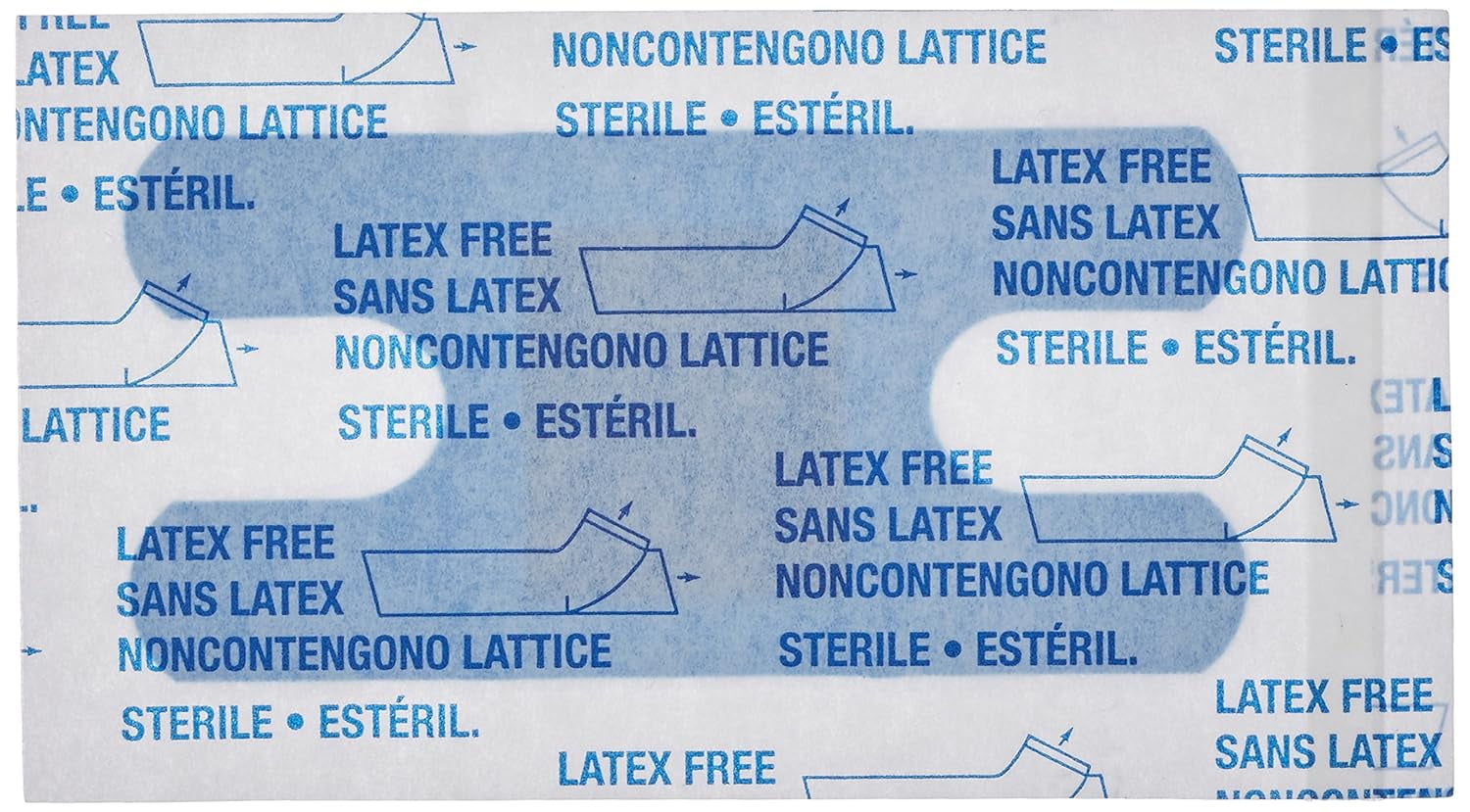 Sterile Metal Detectable Lightweight Fabric Adhesive Bandages 1-1/2" x 3", Blue