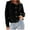 Black, variant on Cardigan Sweaters for Women Button Down Crew Neck Long Sleeve Knit Cardigan Sweaters with Pockets 2025 Fall Winter Trendy Casual Clothes