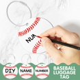 thumbnail image 4 of Etiquetas de equipaje Eyourlife Baseball, 12 unidades, para maletas con anillo, 4 of 8