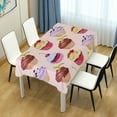 thumbnail image 7 of GZHJMY Cupcakes Square Tablecloth, Waterproof Stain Wrinkle Resistant Washable Polyester Table Cover for Picnic Dinner Holiday Kitchen Party Decor, 60 x 60 in Home Decor, 7 of 7
