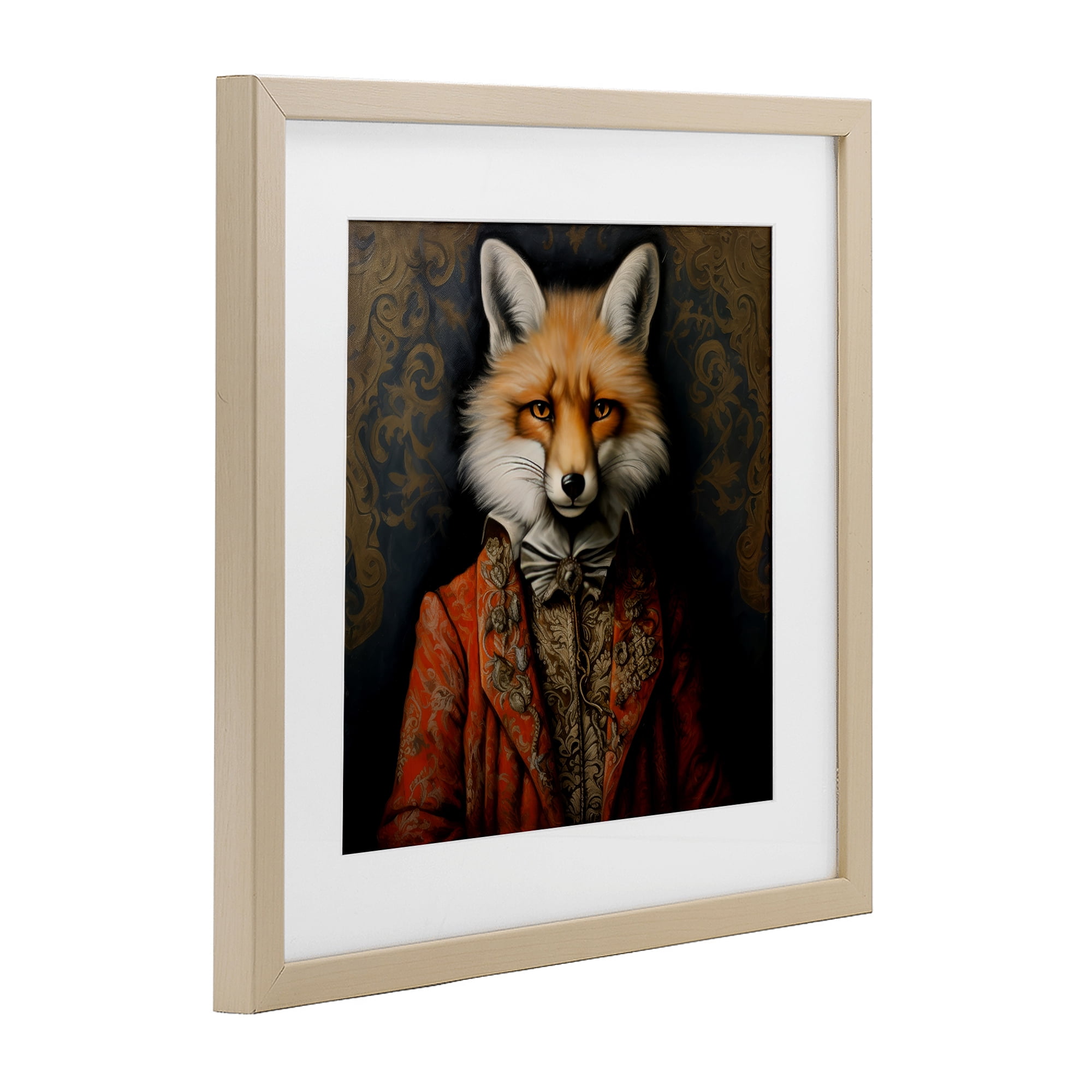 Stupell Industries Mystical Metamorphosis Fox Birch Framed Print Under Glass, design by Lazar Studio