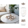 thumbnail image 3 of Modern Square Marble Tic Tac Toe Tabletop Game Set for Living Room - Classic Family Play Coffee Table Decor for Home Office Shelf - Decorative Stone Accent for Game Room - 3" Ivory & Tan, 3 of 9