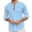 Blue, variant on Mens T-shirts Male Spring And Autumn Solid Color Long Sleeve Shirt Stand Button Shirt Lady Long Sleeve Swim Men Workout T Shirts Men Summer plus Size Turtleneck Yoga Short Athletic Black M