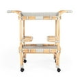 thumbnail image 4 of Beaumont Lane PU Rattan Multi-Color Bar Cart Rectangular 34.5"x16.5"x33" Unassembled, 4 of 13