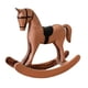 thumbnail image 4 of Estatua de caballo mecedor retro coleccionable de madera vintage adorno de escritorio decorativo Bronce, 4 of 9