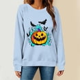thumbnail image 6 of SBYOJLPB Women's Long-Sleeved Tops Round Neck Halloween Print Holiday Top, 6 of 6