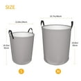 thumbnail image 5 of Fotbe Laundry Hamper With Durable Leather Laundry Basket Gary Thickened Waterproof Round Collapsible Laundry Hamper, Dirty Clothes Laundry Basket, 5 of 8