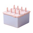 thumbnail image 1 of Ice Maker Cream Kitchen Gadget Molding Tool DIY Prop 8 Grids Non-stick Washable Household Popsicles Dessert Freezer 8 Grids/Yellow-blue, 1 of 10