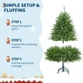 thumbnail image 6 of JoanKaren 6' Pre-Lit Green Artificial Christmas Tree,Metal Stand Full Xmas Tree with 450 Multicolor Lights, 6 of 9