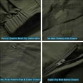 thumbnail image 5 of Asfixiado Men's Hiking Cargo Shorts, Quick Dry Outdoor Stretch Tactical Shorts, Lightweight Camping Golf Short with Multi Pockets Army Green, 5 of 10