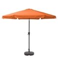 thumbnail image 1 of CorLiving 10ft Large Round, Market Outdoor Patio Umbrella with Side Flaps, Steel Frame and Round Fillable Base, 1 of 8