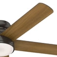 thumbnail image 2 of Hunter WiFi 54" Romulus Noble Bronze Ceiling Fan with Light Kit and Remote, 2 of 7