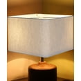 thumbnail image 4 of 14x14x9 Rounded Corner Premiere Hardback Shallow Square Drum Lampshade Textured Oatmeal, 4 of 5