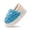 Blue 02, variant on Kids Puff Warm Slippers for Girls Boys Cute Soft Plush Non-Slip House Shoes Comfy Toddler Casual Slip On Indoor Outdoor Walking Shoes
