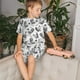 thumbnail image 4 of Balery Retro Rooster Conjunto de Pijama Infantil de Manga Corta con Estampado – Ropa de Dormir de Algodón Suave-4X-Large, 4 of 6