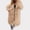 New-Khaki, variant on PNTUTB Fall Winter Women's Longline Coat Hooded Full Zip Outwear Soild Color Casual Loose Comfortable Trendy Coats with Pockets