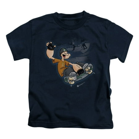- Popeye Boys' Popeye Sk8 Childrens T-shirt Navy