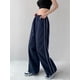 thumbnail image 4 of Pantalones de Paracaídas para Mujer, Pantalones Holgados de Pierna , Pantalones Deportivos con Cintura Elástica Y2K, Pantalones Deportivos, Ropa de Calle Azul Marino M, 4 of 9