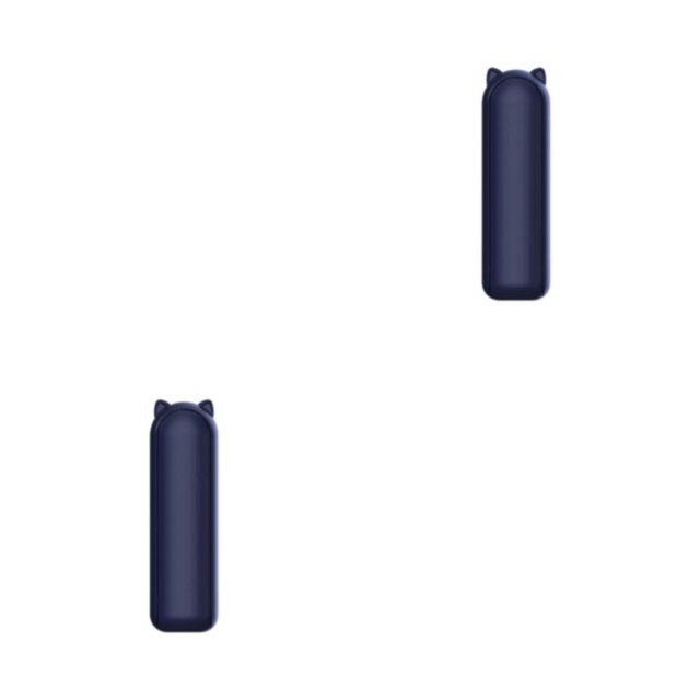 Naiovety Mini ventilador portátil de 3 modos tipo c para viajar, senderismo, acampar, verano, ventiladores de refrigeración recargables, Azul oscuro 2piezas