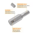 thumbnail image 5 of Uxcell 2pcs H4.0 Hex Screwdriver Bit 1/4" Hex Shank 25mm/1" Length Magnetic Hexagon Head Hex Bits S2 Steel Screw Driver Bit, 5 of 6