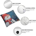 thumbnail image 4 of Nawypu Set of 2 Christmas Snowman Winter Throw Pillow Cover Super Soft Dandelion Snow Holiday Xmas Outdoor Home Decor Pillows Cushion Case for Sofa Couch, 4 of 6