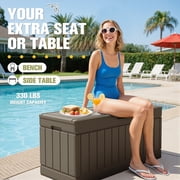 Homall 82 Gallon Outdoor Storage in Resin Deck Box Lockable Deck Box, Brown