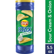 Lay's Stax Sour Cream & Onion Potato Crisps, 5.5 oz Bag