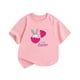 thumbnail image 1 of Gibobby blusas de vestir Niñas formal Novedad de verano, ropa para niños, camiseta de manga corta para niñas, camiseta con estampado de conejito de Pascua y cuello redondo（Rosa， 2-3 Años), 1 of 3