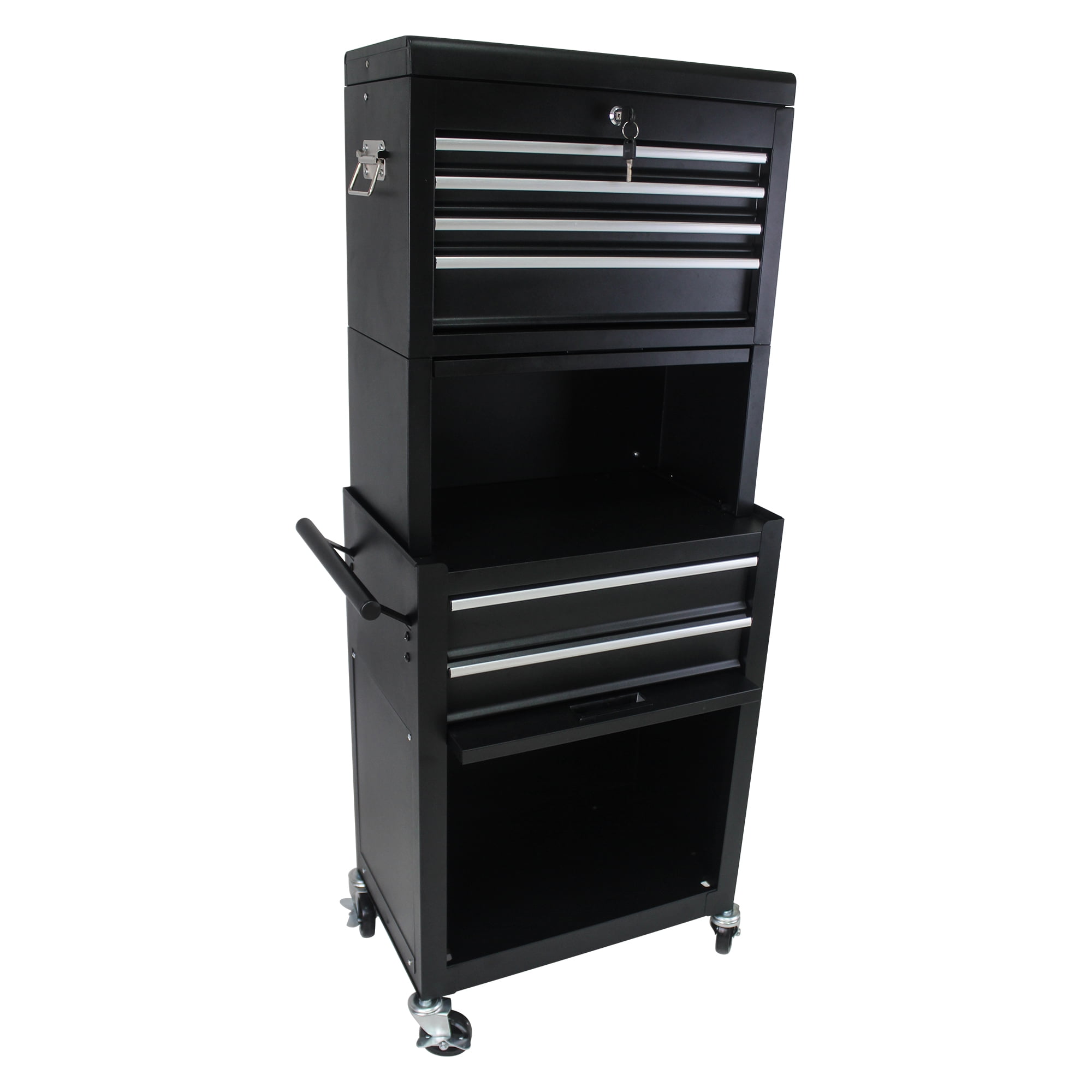 ARTMAN 6-Drawer 2 in 1 Mechanic Tool Box Storage Cabinet,High Capacity Rolling Tool Chest with Wheels and Drawers for Garage Workshop Warehouse Repair Shop