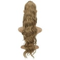 thumbnail image 3 of SAYFUT Long Curly Drawstring Ponytail 24" Synthetic Clip In Ponytail Extensions Black Color for Women Synthetic Clip on Curly Wave Ponytail Hair Pieces(613/2#/4#), 3 of 8
