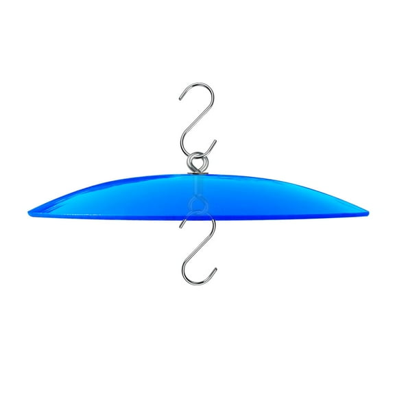 10" Glass Rain Cover for Wild Bird Feeder Outdoors - Weather Guard S Hook Hanging - Protective Dome Baffle - Blue (Dia. 25CM)