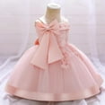 thumbnail image 5 of Delliss Dress for Girls Straps Sleeveless Tulle Tutu Dress 6M-3Y Princess Flower Wedding Bridesmaid Birthday Party Pageant Dress, 5 of 9