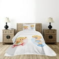 thumbnail image 4 of Ambesonne Cartoon Quilted Bedspread Set 2 Pcs, Modern Cartoon Characters, Twin Size, Multicolor, 4 of 5