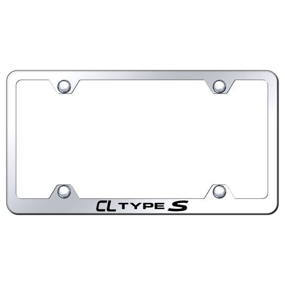 Acura CL Type S Laser Etched Logo Wide Body License Plate Frame (Chrome)