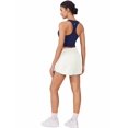 thumbnail image 2 of Pantalones cortos para correr PINSPARK de secado rápido con cintura elástica para mujer, blancos, 2 of 5