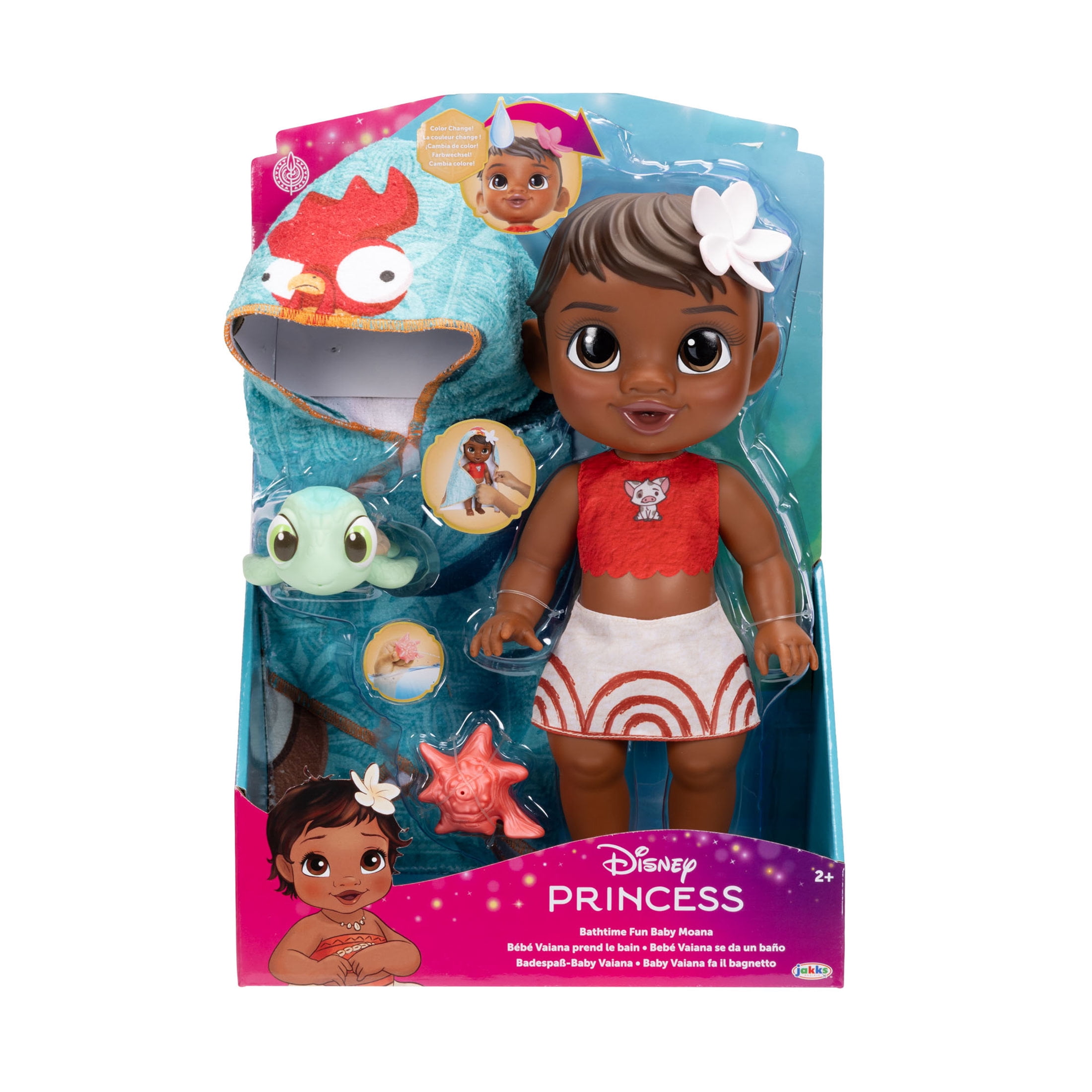 Disney Princess Baby Moana Bath Time Doll with Accessories