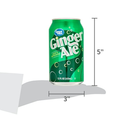 Great Value Ginger Ale Soda Pop, 12 fl oz, 12 Pack Cans